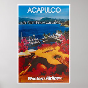 Acapulco-Reiseposter Mexikanisches Zuhause Mexiko Poster