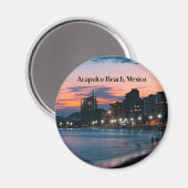 Acapulco-Strand, Mexiko Magnet (Vorderseite/Rückseite)