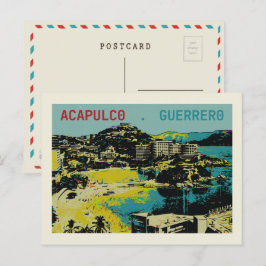 Acapulco view, Mexiko, Guerrero Postcard Postkarte