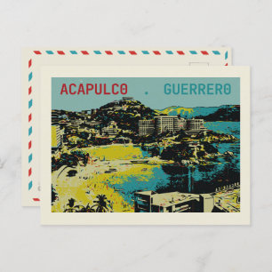 Acapulco view, Mexiko, Guerrero Postcard Postkarte