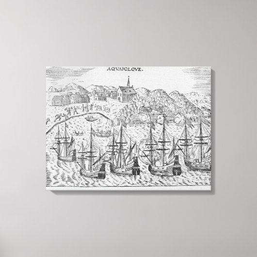 Acapulco" von Jean-Baptiste Labat's Nouveau Leinwanddruck (Vorderseite)