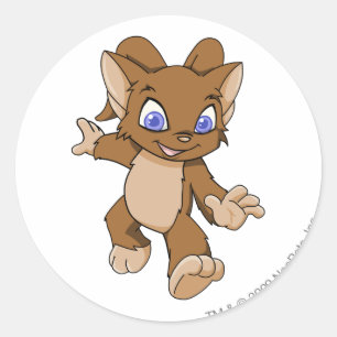 Acara Brown Runder Aufkleber