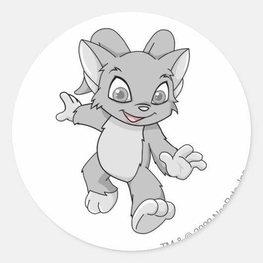 Acara Silver Runder Aufkleber (Vorderseite)