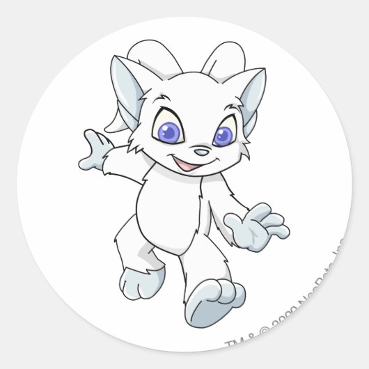 Acara White Runder Aufkleber (Vorderseite)