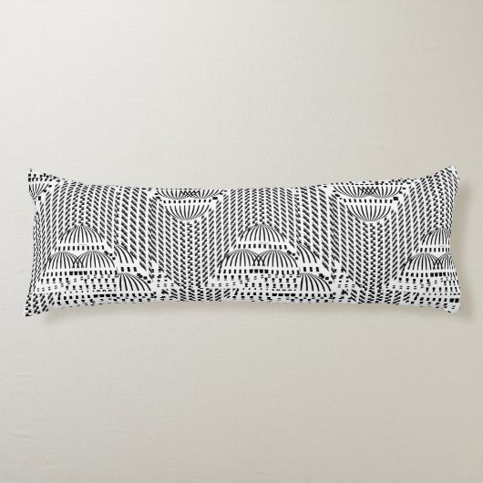 ACCENT BLACK AND WHITE DOOMES SEITENSCHLÄFERKISSEN (Vorderseite)