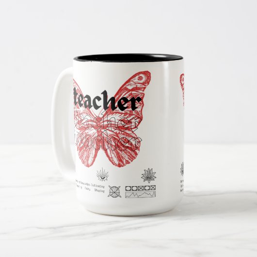 Accent Coffee Mug (15oz) Schoolteacher's Flig Zweifarbige Tasse (Vorderseite Links)