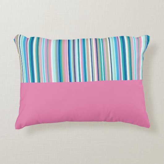 Accent Cushions - Candy Stripes Powder Pink Dekokissen (Vorderseite)