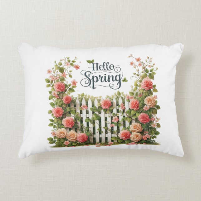 Accent Pillow-Hello Spring Floral Accent Pillow  Dekokissen (Vorderseite)