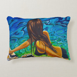Accent Pillow mit Beach Girl Dekokissen