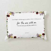Accent Pillow Psalm von David Verses 23:4