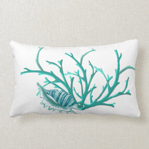 Accent Pillow-Seashell & Coral Lendenkissen