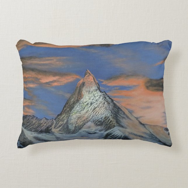 Accent Pillow - "The Matterhorn At Sunset" Dekokissen (Vorderseite)