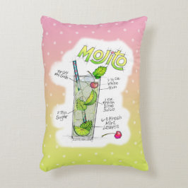 ACCENT PILLOWS - MOJITO RECIPE COCKTAIL ART ZIERKISSEN