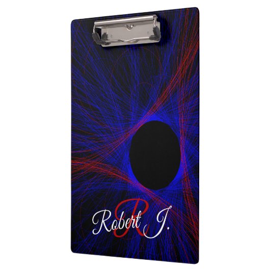 Accented Triangle Geometric Clipboard Klemmbrett (Links)