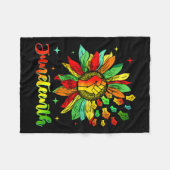 Accentors Sunflower African American Black Pride Fleecedecke (Vorderseite (Horizontal))