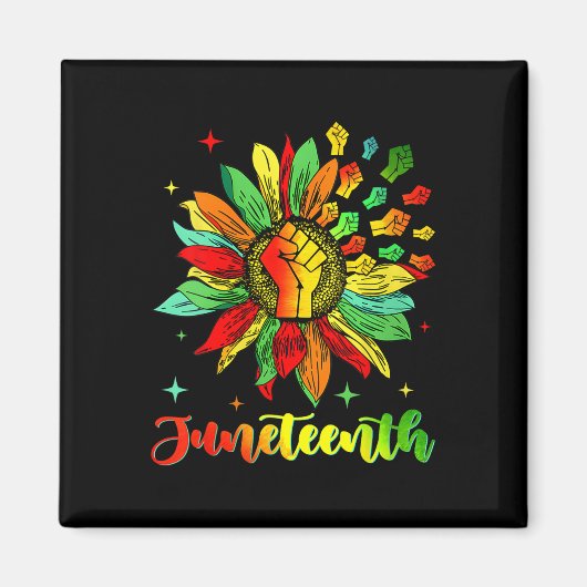 Accentors Sunflower African American Black Pride Magnet (Vorne)