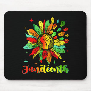 Accentors Sunflower African American Black Pride Mousepad