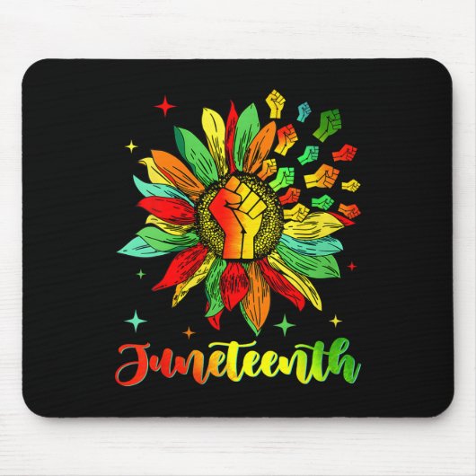 Accentors Sunflower African American Black Pride Mousepad (Vorne)