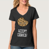 Accept Cookies Front End Developer Web Designer T-Shirt (Vorderseite)