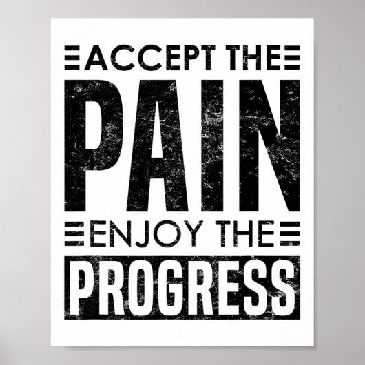Accept The Pain - Uplifting Bodybuilding  Poster (Vorne)