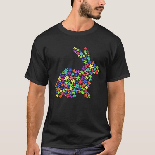 Accept Understand Love Bunny Autism Awareness East T-Shirt (Vorderseite)