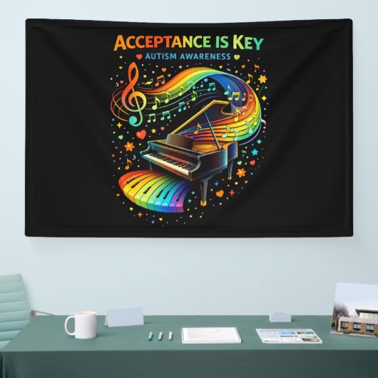Acceptance Is Key Autism Awareness Banner (Messe)
