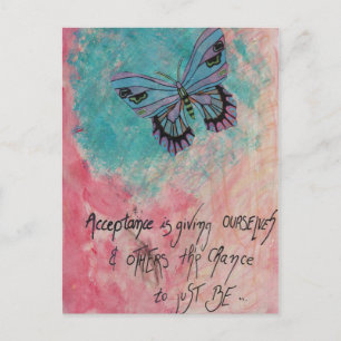 Acceptance postcard postkarte