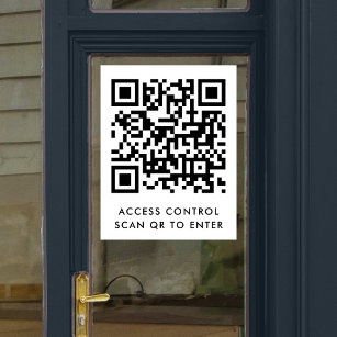 Access Control Door Lock QR Code Scan to Enter Fensteraufkleber
