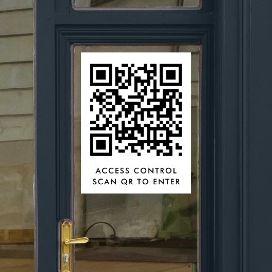 Access Control Door Lock QR Code Scan to Enter Fensteraufkleber