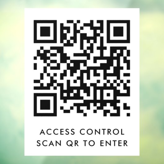 Access Control Door Lock QR Code Scan to Enter Fensteraufkleber (Blatt 3)