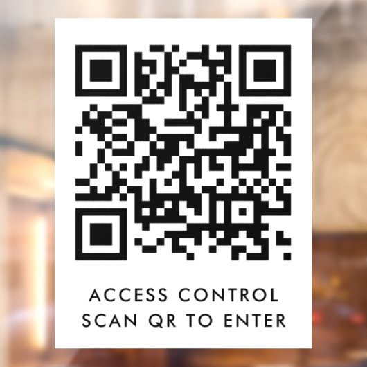 Access Control Door Lock QR Code Scan to Enter Fensteraufkleber (Blatt 2)