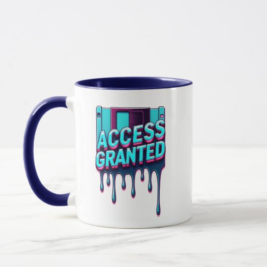 Access Granted | Retro Tech & Cybersecurity Floppy Tasse (Links)