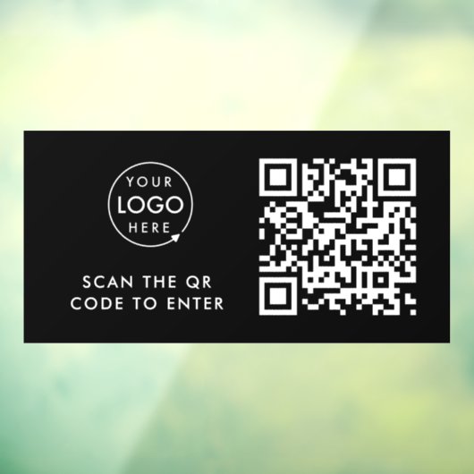 Access-Kontrolle | QR Code Black Business Logo Fensteraufkleber (Blatt 3)