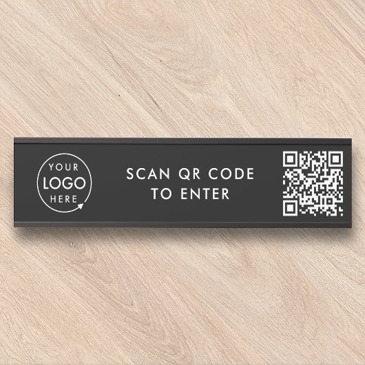 Access-Kontrolle | QR Code Door Lock Security Blac Türschild
