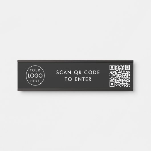 Access-Kontrolle | QR Code Door Lock Security Blac Türschild (Vorderseite )