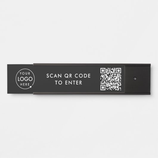 Access-Kontrolle | QR Code Door Lock Security Blac Türschild (Vorderseite )