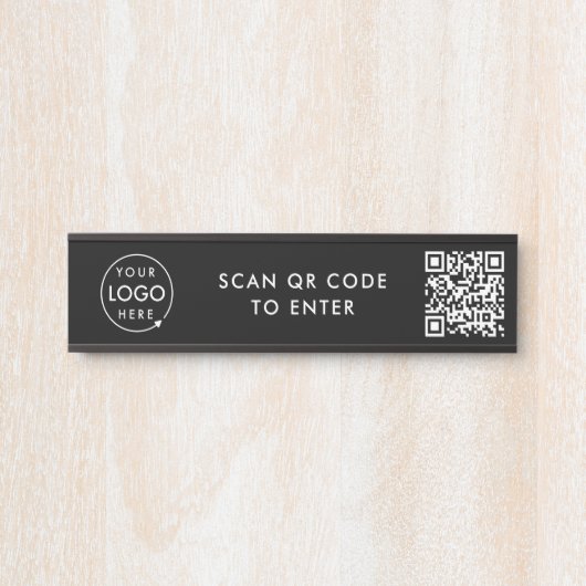 Access-Kontrolle | QR Code Door Lock Security Blac Türschild (Vorderseite )