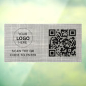 Access-Kontrolle | QR-Code-Eintrag für Firmenlogo Fensteraufkleber (Blatt 3)