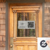 Access-Kontrolle | QR-Code-Eintrag für Firmenlogo Fensteraufkleber (Haustür)