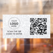 Access-Kontrolle | QR-Code-Eintrag für Firmenlogo Fensteraufkleber (Blatt 2)