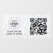 Access-Kontrolle | QR-Code-Eintrag für Firmenlogo Fensteraufkleber (Blatt)