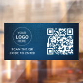Access-Kontrolle | QR-Code-Eintrag für Firmenlogo Fensteraufkleber (Blatt 2)