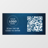 Access-Kontrolle | QR-Code-Eintrag für Firmenlogo Fensteraufkleber (Blatt)