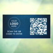 Access-Kontrolle | QR-Code-Eintrag für Firmenlogo Fensteraufkleber (Blatt 3)