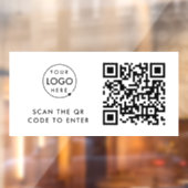 Access-Kontrolle | QR-Code-Eintrag für Firmenlogo Fensteraufkleber (Blatt 2)