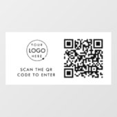 Access-Kontrolle | QR-Code-Eintrag für Firmenlogo Fensteraufkleber (Blatt)