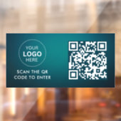 Access-Kontrolle | QR-Code-Eintrag für Firmenlogo Fensteraufkleber (Blatt 2)