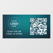 Access-Kontrolle | QR-Code-Eintrag für Firmenlogo Fensteraufkleber (Blatt)