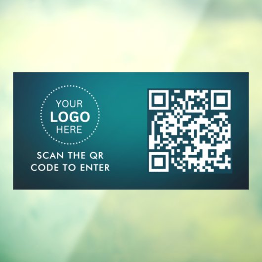 Access-Kontrolle | QR-Code-Eintrag für Firmenlogo Fensteraufkleber (Blatt 3)