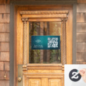 Access-Kontrolle | QR-Code-Eintrag für Firmenlogo Fensteraufkleber (Haustür)